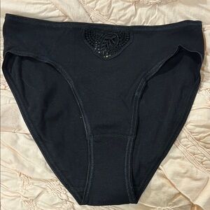 Elegant Black Lace Trim Panties